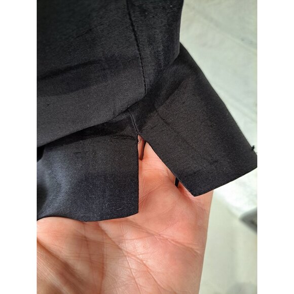 GAP Silk Women's Black Tapered Ankle Pants Size 8 Luxury Minimalist Academia - Picture 5 of 11